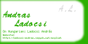 andras ladocsi business card